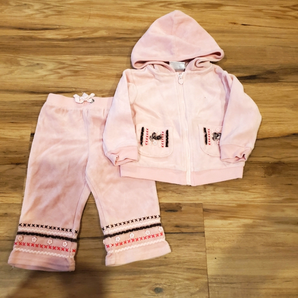 Little Legends velour set, 12 months